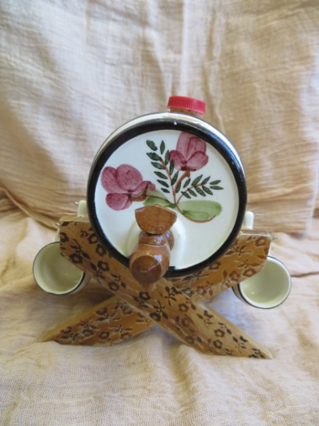 Bierfass mit Gläsern - Miniatur